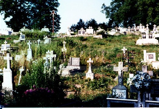 Old cemetery on the hill above the village