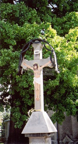 Memorial Cross in front of Nativity of Holy Mother of God