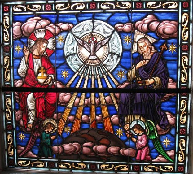 Stained Glass Window in Church Office