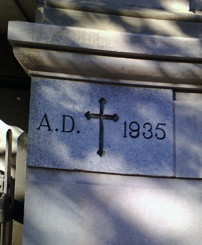 Corner stone of St. Michael's School